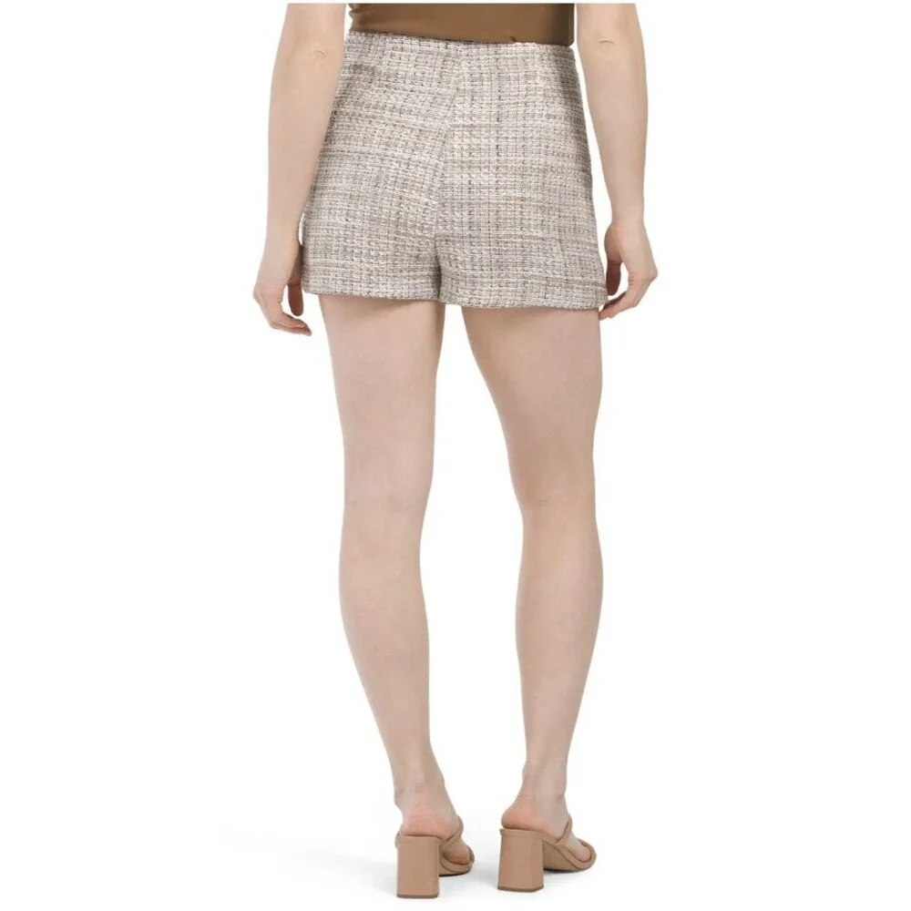 Zara Women's Mini Skort Built-In Shorts Size XL Woven Side Zip Closure NWT - Picture 2 of 14